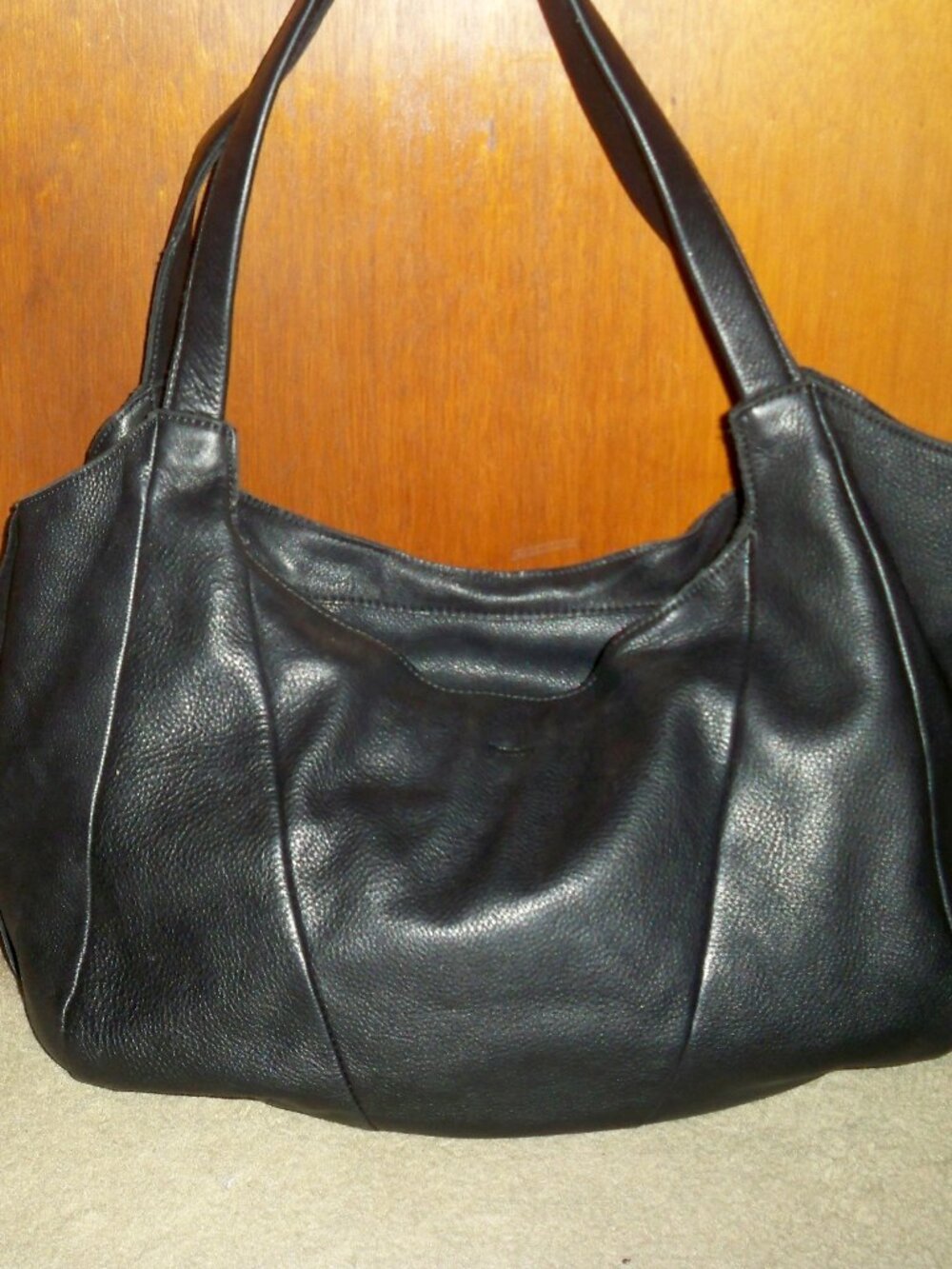 Hammitt Ferris Black Pebbled Leather Handbag with Gunmetal Hardware *RARE* EUC!!